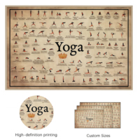 Tableau encadré sur toile, affiche vintage de yoga, tableau des poses de yoga, art mural pour la décoration intérieure