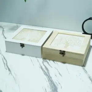 Top Class Paulownia Wood Home Crafts Handmade Decorative Storage Wooden Box