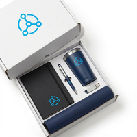 Coffret Cadeau d'Entreprise Personnalisé avec Logo – Nouvelle Boîte de Rentrée pour Employé – Journal, Carnet de Luxe Portable, Stylo, Gobelet, Tapis de Souris, Clé USB