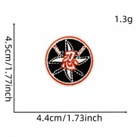 Nouveaux patchs en PVC brodés à l'ordinateur, écologiques, à thermocoller, amusants, motif nuage samouraï, couleur personnalisée, en tissu