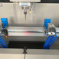 Máquina de Perforación y Fresado de Perfiles de Aluminio WEIKE CNC de Dos Cabezales y 1200 mm con PLC y Motor para Fabricación de Ventanas y Puertas de PVC/UPVC