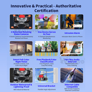 Wistino mới đến 8K CMOS cảm biến mạng Máy ảnh ffvideo ứng dụng kiểm soát 4 PTZ phát hiện chuyển động âm thanh báo động <span class=keywords><strong>WIFI</strong></span> máy ảnh - Product Image 3