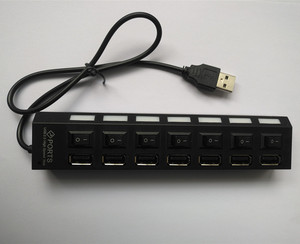Bán Nóng 7in1 7 Cổng Usb Hub Usb 2.0 Có Công Tắc Độc Lập Cho Bàn Phím Usb Máy Quét Chuột - Product Image 2
