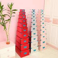 Nouvel arrivage : Kit de boîtes cadeaux en papier grain litchi, boîtes de rangement pour la maison avec poignées, ensemble de 10 boîtes cadeaux avec protection d'angle