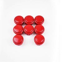 Bouton-poussoir en plastique de 30 mm pour carte de développement DIY, pour pièces de machine de jeu d'arcade, zéro latence et durable, multicolore, 5 millions de cycles