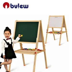Bview — support de planche à roulettes pour enfants, en bois de pin, Double face, rangement