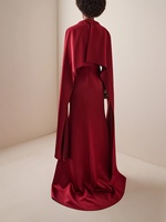 Robe de bal élégante et sophistiquée, longue, d'été, en tissu naturel, avec motif losanges, couleur unie, ourlet large, coupe ample, amincissante, taille haute, à séchage rapide
