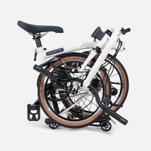 Vélo pliant Cranston 16 pouces pour adultes, ultra-léger, portable, blanc neige <span class=keywords><strong>Cr7</strong></span>, 7 vitesses, rétro, en acier et alliage d'aluminium - Product Image 4
