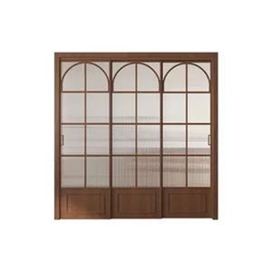 Nouvelle <span class=keywords><strong>porte</strong></span> coulissante à trois battants de style chinois, rétro, pour cuisine, balcon, salon, cloison de toilettes, en aluminium - Product Image 5