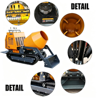 Mini camion malaxeur et pompe à béton mobile avec attache pour chargeuse compacte pour projets de construction