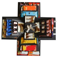 Nouveau Design Surprise Explosion Coffret Cadeau Papier Carton Pliant Surprise Snack Box 5 Couches DIY Creative Explosion Coffrets Cadeaux