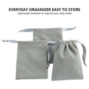Borsa <span class=keywords><strong>a</strong></span> tracolla con coulisse in velluto con Logo personalizzato Multi-formato antipolvere per gioielli cosmetici per scarpe - Product Image 3