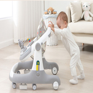 Venta de alta calidad Asiento Cochecito Juguetes sentarse a pararse aprendizaje Música Actividad Ruedas Empuje Caminar <span class=keywords><strong>Coche</strong></span> Luz Niños Simple Baby Walker - Product Image 1