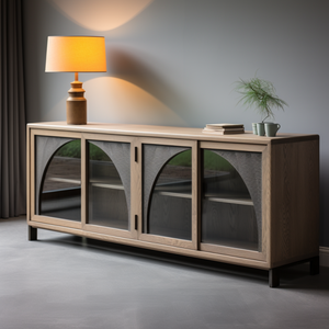 Mrs יער קערת בסגנון עתיק יין צעצוע עץ אלון גבוהה ארון תצוגה זכוכית מתלה מסך - Product Image 2