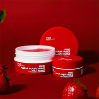 Cire coiffante professionnelle longue durée, tenue forte et brillance intense, parfum fraise, rouge 150ml pour hommes