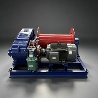 Treuil à moteur essence 8T, treuil hydraulique portable, treuil de levage électrique pour les travaux miniers et de construction