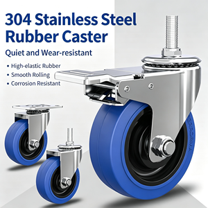 caster wheel with polyurethane tread aluminum core lightweight high strength aerospace grade material - Product Image 3