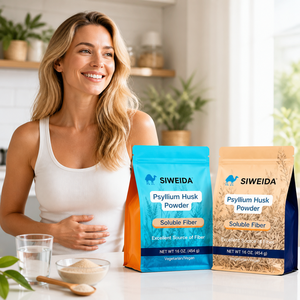 100% Polvo Puro De Psyllium Fibra Soluble Dietética Venta Al Por Mayor Grado Alimentario Vegano <span class=keywords><strong>Keto</strong></span> Salud Digestiva OEM ODM - Product Image 1