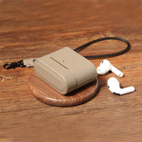 Étui en cuir pour Airpods Pro 3ème génération, housses de protection pour écouteurs, étuis pour Air Pods Pro 3 avec cordon