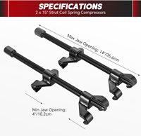 Outil de compression de ressort hélicoïdal de 14 pouces avec 2 mâchoires en acier, kit d'outils robuste pour démontage et installation de suspension