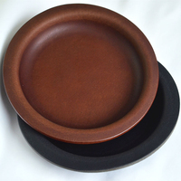 Plateau de valet rond en cuir moulé Plateau organisateur de bureau