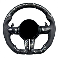 Volant de direction à fond plat en fibre de carbone de qualité supérieure pour BM/W E92 E93 E60 E61, style course, pièces intérieures