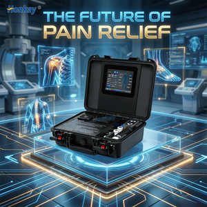 เครื่องบำบัดด้วยคลื่นกระแทกอิเล็กทรอนิกส์ขนาดกะทัดรัด ได้รับการรับรองมาตรฐาน CE สำหรับการผ่อนคลายกล้ามเนื้อลึก เครื่องนวดคลื่นกระแทกสำหรับใช้ในบ้าน - Product Image 1