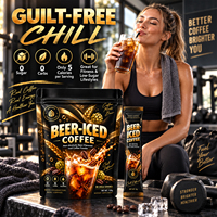 WELLBODY OEM ODM Marque Privée Poudre de Café Glacé Saveur Bière Non Alcoolisée 0 Sucre 0 Glucides 30 Sachets 150g
