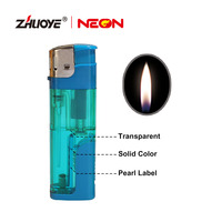 Briquet à Gaz en Plastique d'Usine, Vente en Gros d'Allume-Cigares Électroniques Personnalisés avec LED