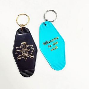 Custom logo Promotional Blank Plastic Motel Hotel Room <b>Keychain</b> Blank With Promotion Gift - Product Image 3