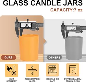 Venta al por mayor de frascos de vidrio coloridos de 6oz, 10oz, 14oz para velas de cera de soja DIY, con tapas de bambú/madera/metal, para cuidado personal. - Product Image 4