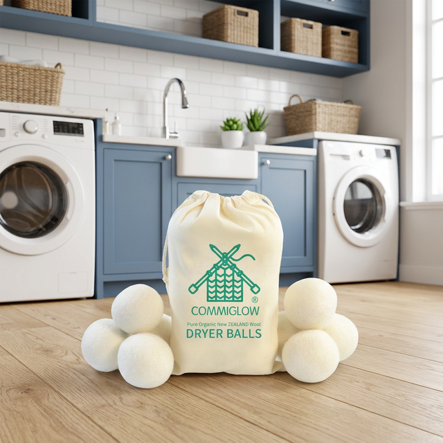 Wholesale Reusable Organic Wool Tumble Dryer Balls Natural Fabric Softener Dryer Sheet Alternative Eco Friendly for Down Laundry