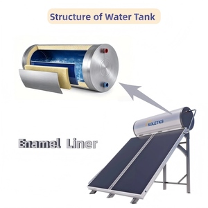 Chauffe-eau <span class=keywords><strong>solaire</strong></span> passif non alimenté 200L à circulation thermosiphonique naturelle sans pompe, faible entretien, pressurisé, pour hôtel et extérieur - Product Image 5
