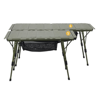 Table de camping pliable réglable imprimée en aluminium léger portable pour barbecue en plein air personnalisée 5 unités Igt