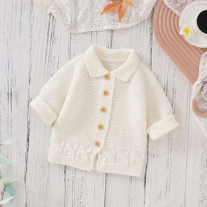 Boutique de vêtements pour bébés Vêtements pour enfants Vêtements doux pour enfants Pull à manches longues avec bouton Cardigan Automne Hiver Sueter De Bebes - Product Image 4