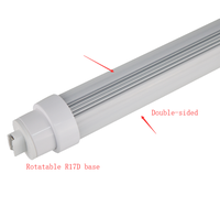 Base rotative R17D Tube LED Double face étanche 140lm/W lampe LED 4ft HO 360 degrés T10 Tube LED pour éclairage de panneau d'affichage
