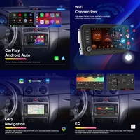 Podofo 7 ''Autoradio 2 + 64G Sans Fil Carplay/Android Auto GPS/WiFi pour Mercedes-benz/CLK/W209/E-W210/clase C/W203/SLK/W170/CLK