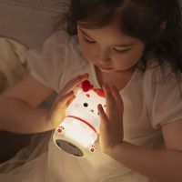 Veilleuse LED Kawaii en forme de dragon, moderne, en silicone, rechargeable, à commande tactile, alimentée par batterie, pour chambre à coucher