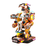 Manèges pour enfants d'occasion à vendre : Robot de parc d'attractions avec musique et lumière nocturne, en fibre de verre et métal, pour centre commercial