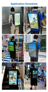 32 inch kỹ thuật số biển quảng cáo đi bộ điện thoại di động Ba lô máy nghe nhạc quảng cáo cảm ứng Bảng điều chỉnh tiếp thị <span class=keywords><strong>LCD</strong></span> Ba lô - Product Image 6