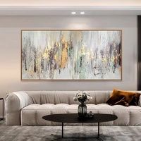 Décoration murale moderne pour salon, peinture acrylique avec feuille d'or, peinture à l'huile abstraite sur toile, peinte à la main avec des paillettes