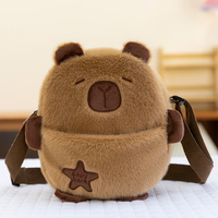 Sac à dos Capybara personnalisé en gros sac d'animaux en peluche dessin animé mignon peluche super douce avec remplissage en coton PP pour les anniversaires