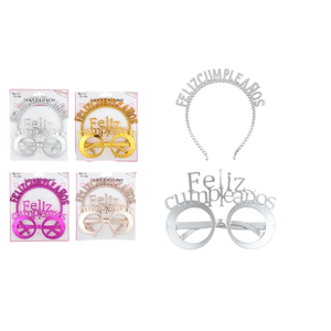 Electroplated Pearls <b>Birthday</b> Headband and Glasses Set Party Decoration <b>Accessories</b> Peiyong Brand Model 61382 - Product Image 1