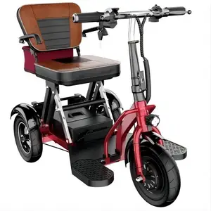 Vente en gros de tricycles électriques pliables de scooter de haute puissance de 48V 600W véhicule de déplacement de ménage