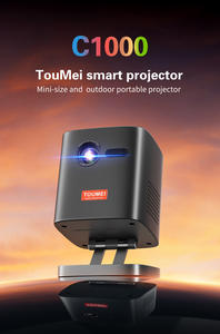 파이하오 C1000 프로젝터 야외 배터리 안드로이드 2GB 32GB WiFi DLP 링크 3D MAX 1080P 짧은 던지기 휴대용 360 회전 짐벌 미니 - Product Image 2