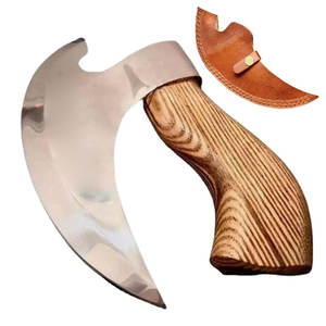 Hacha para Pizza Hecha a Mano, de Acero con Alto Contenido de Carbono, con Funda de Cuero, Cortador de Pizza Vikingo, Precio Económico - Product Image 2