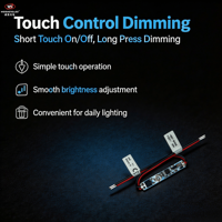 Variateur de lumière tactile mini LED 12-24VDC 1CH3A CV E1-C