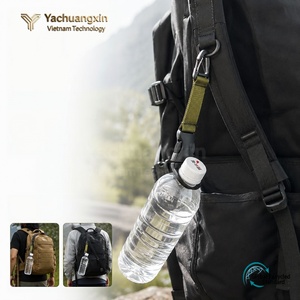 Sangle porte-bouteille en nylon noir avec mousqueton pour le camping et la randonnée en plein air, lot de 2 - Product Image 5