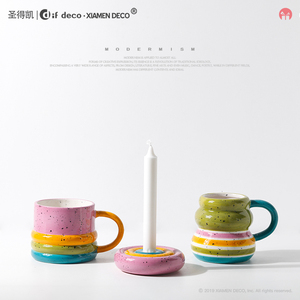 Nordic Original New Ceramic <span class=keywords><strong>Rainbow</strong></span> Mug Coffee Tea Set pour le <span class=keywords><strong>thé</strong></span> de l'après-midi - Product Image 2