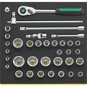 STAHLWILLE-Juego de carraca 96830360 de 1/2 '', accesorios y enchufes-EAN 4018754291731 JUEGOS DE TRINQUETE Y TOMA 1/2" - Product Image 1